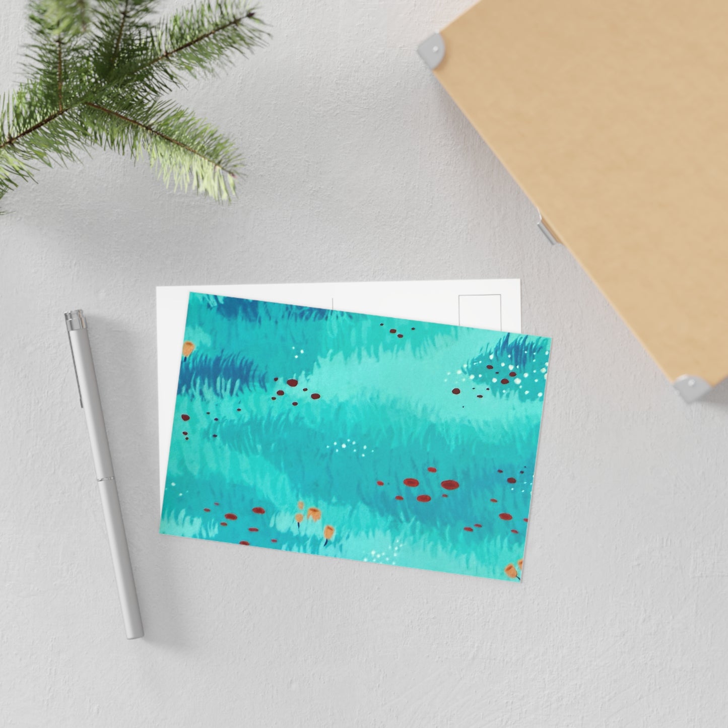 Dreamy Gouache Flower Field Postcard - Paper products