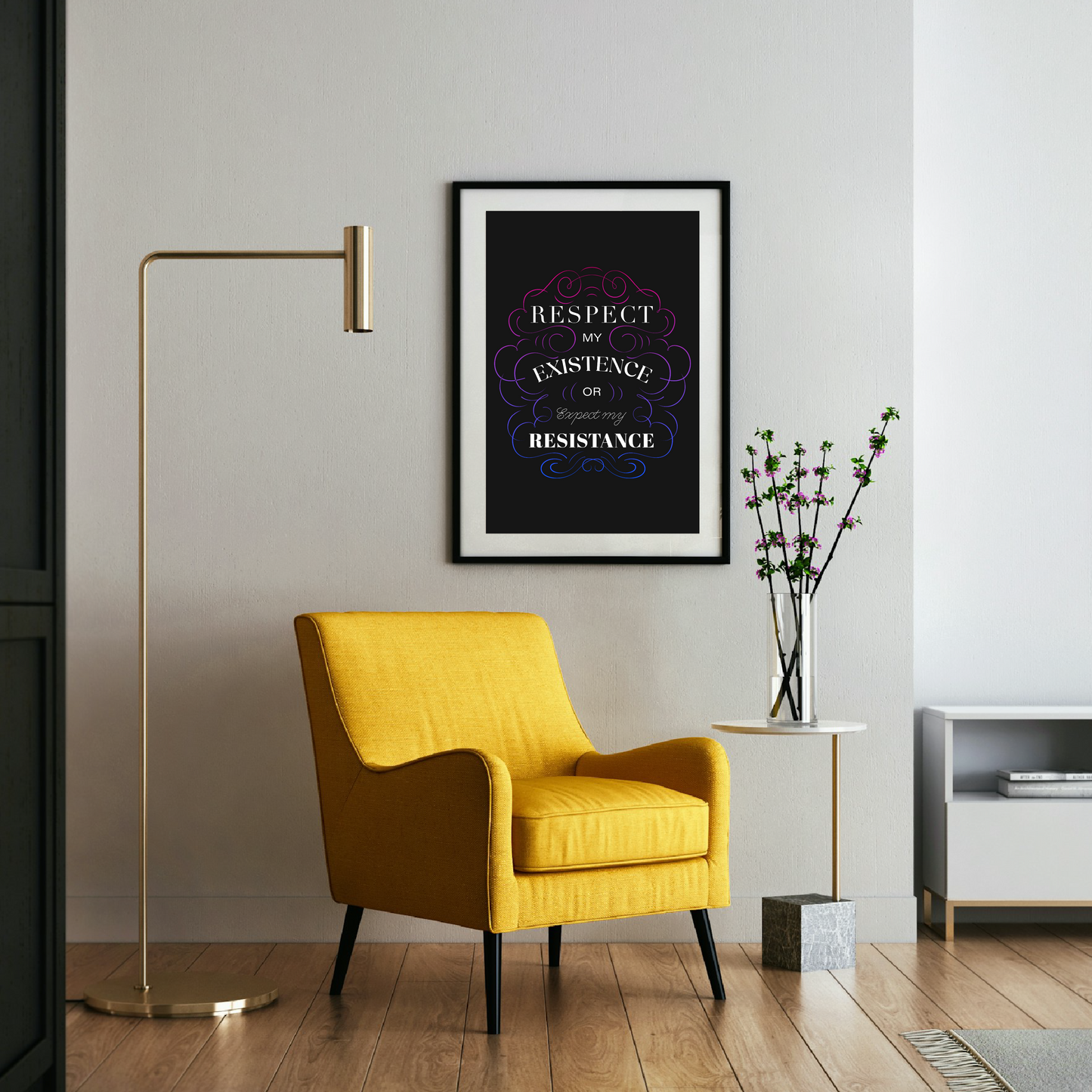 Respect My Existence – Typographic Art Print - Poster