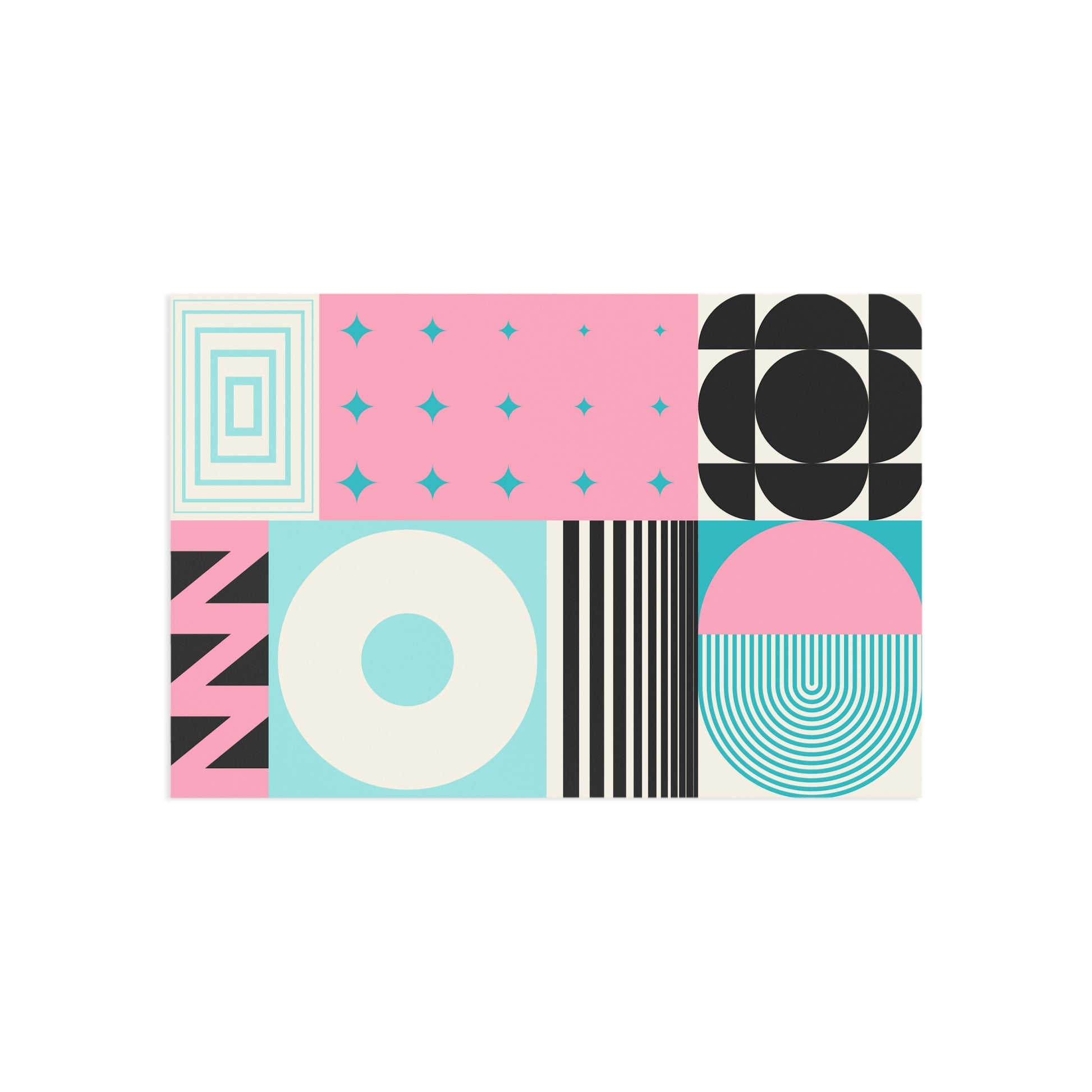 Four Color Geometric Postcard - Mischief & Muse