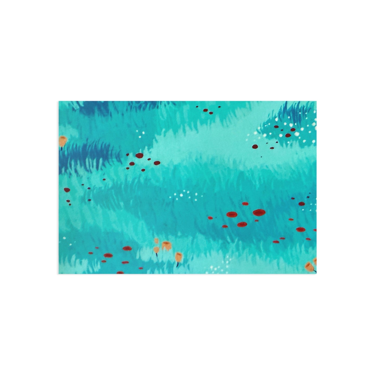 Dreamy Gouache Flower Field Postcard - Paper products